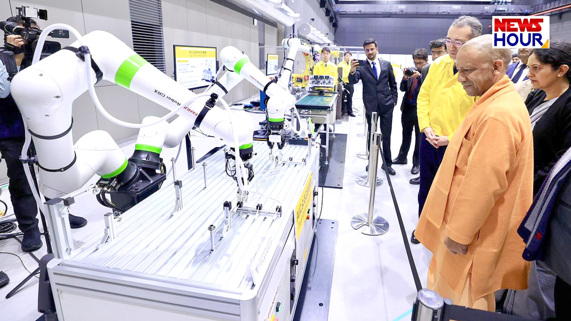 CM Yogi FANUC Headquarters Japan, Robotics and Smart Manufacturing UP, Industry 4.0 Uttar Pradesh, Kenji Yamaguchi FANUC CEO.