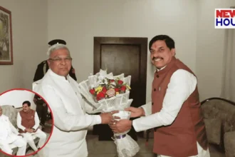 CM Dr. Mohan Yadav welcoming Governor Mangubhai Patel at Ujjain Circuit House