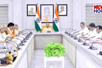 CM Yogi Adityanath chairing Gau Seva Aayog meeting at 5-Kalidas Marg Lucknow