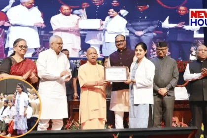 CM Yogi Adityanath distributing appointment letters to nursing officers in Lok Bhavan Lucknow