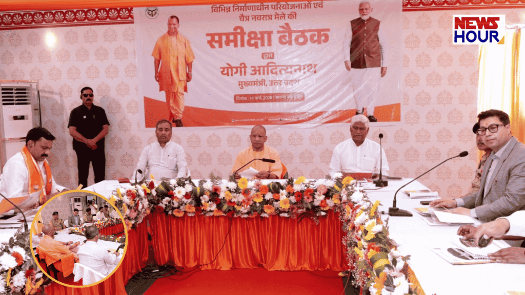 CM Yogi Adityanath inspecting construction projects during CM Yogi Saharanpur Visit