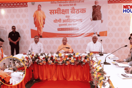 CM Yogi Adityanath inspecting construction projects during CM Yogi Saharanpur Visit