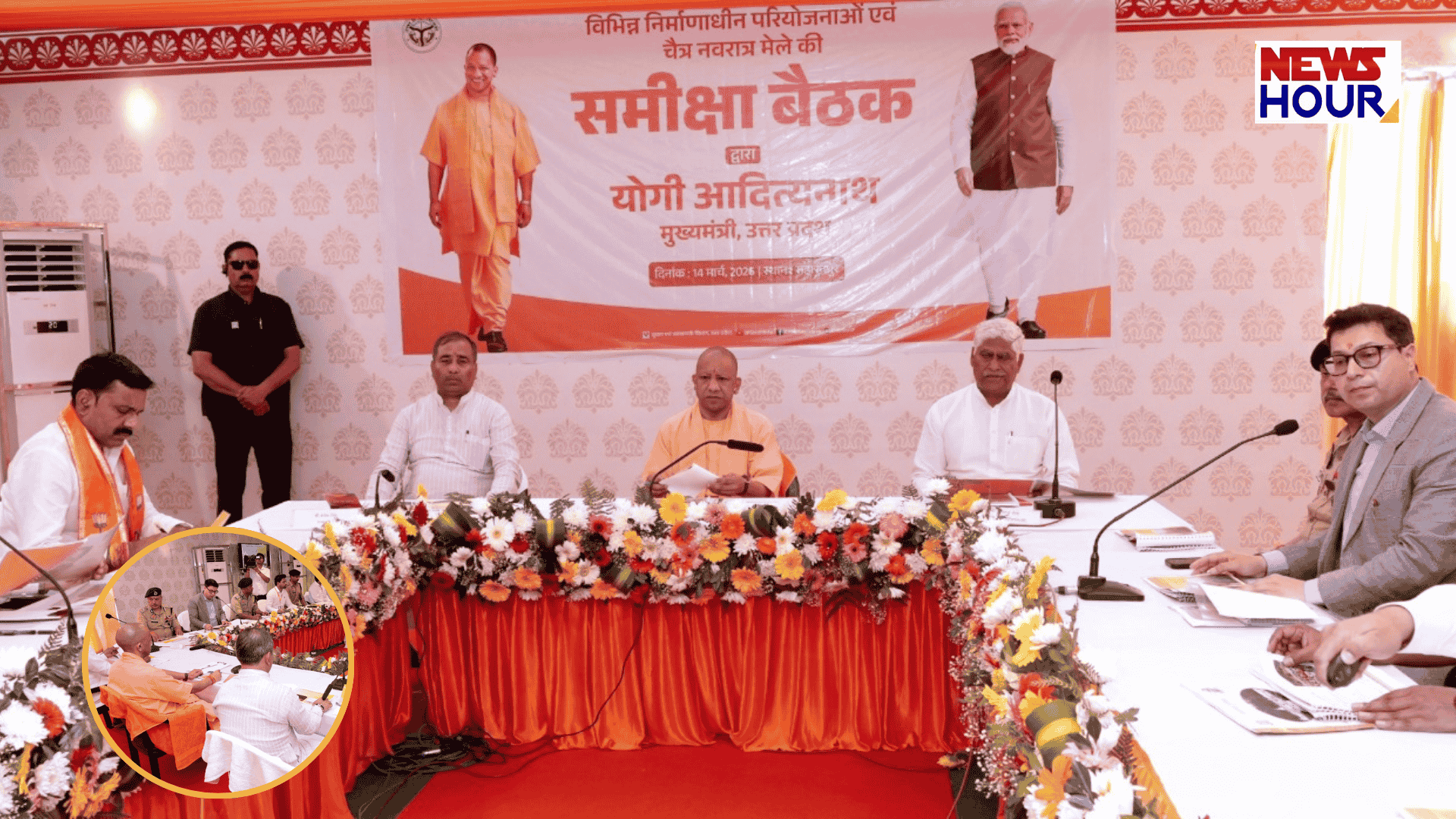 CM Yogi Adityanath inspecting construction projects during CM Yogi Saharanpur Visit