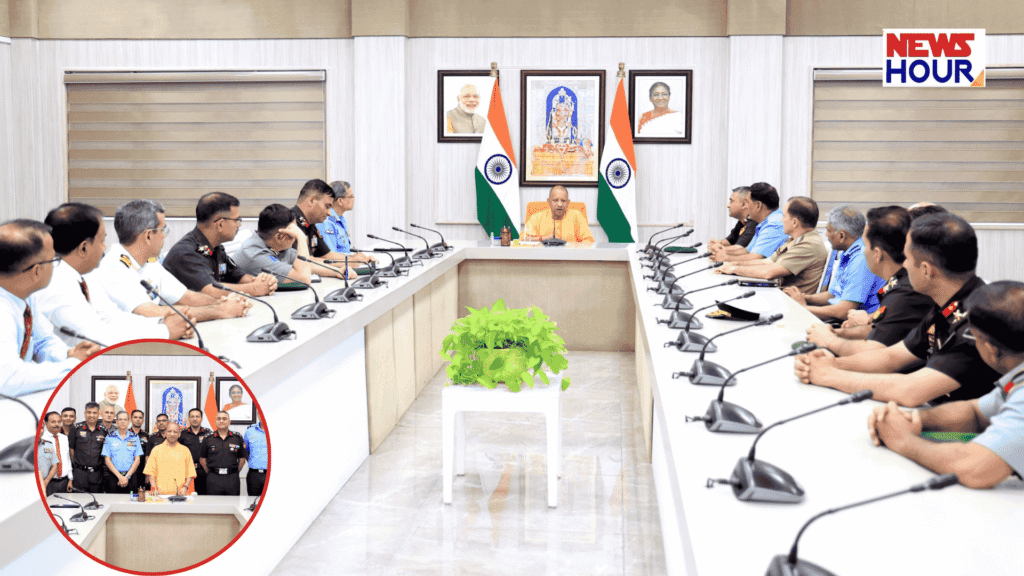 CM Yogi Adityanath interacting with NDC trainee officers in Lucknow