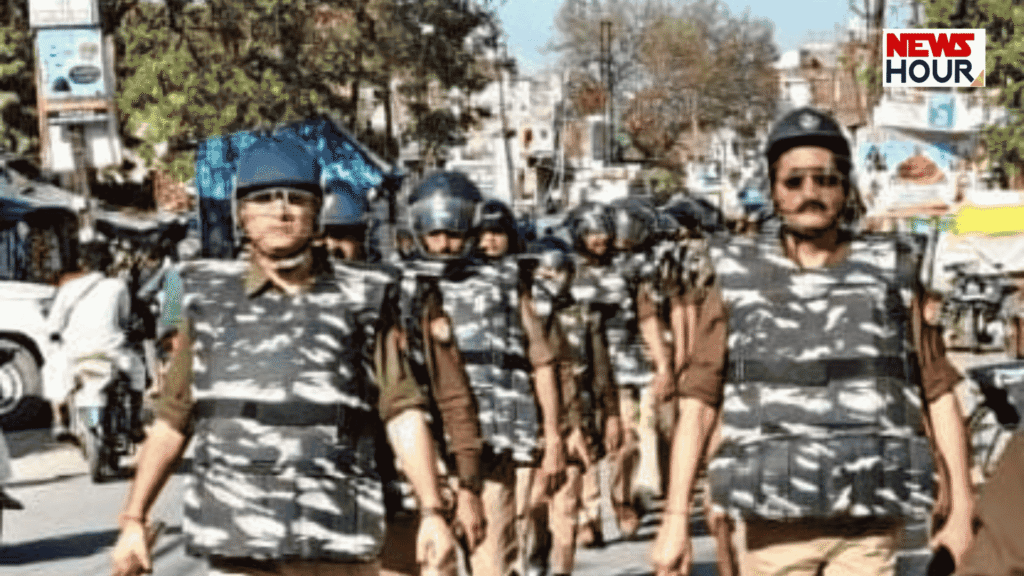 Rudauli Police Flag March, Drone Surveillance Ayodhya, Holi Ramzan Security 2026, CO Rudauli Flag March