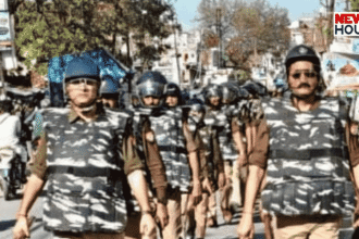 Rudauli Police Flag March, Drone Surveillance Ayodhya, Holi Ramzan Security 2026, CO Rudauli Flag March