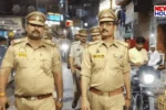 Rudauli Kotwali police conducting route march in Ayodhya for festival security