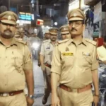 Rudauli Kotwali police conducting route march in Ayodhya for festival security