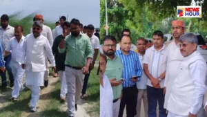 Rudauli MLA Ramchandra Yadav Inspection Kaithi Majha Flood Relief