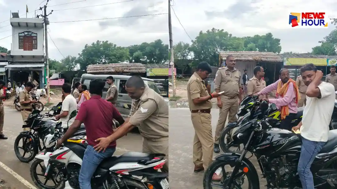 Shikarpur Police Flag March Tarkeshwar Rai Jaunpur